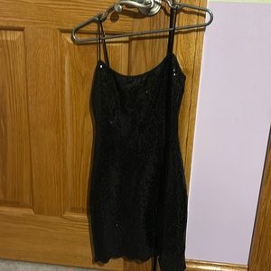 Black sparkly mini dress